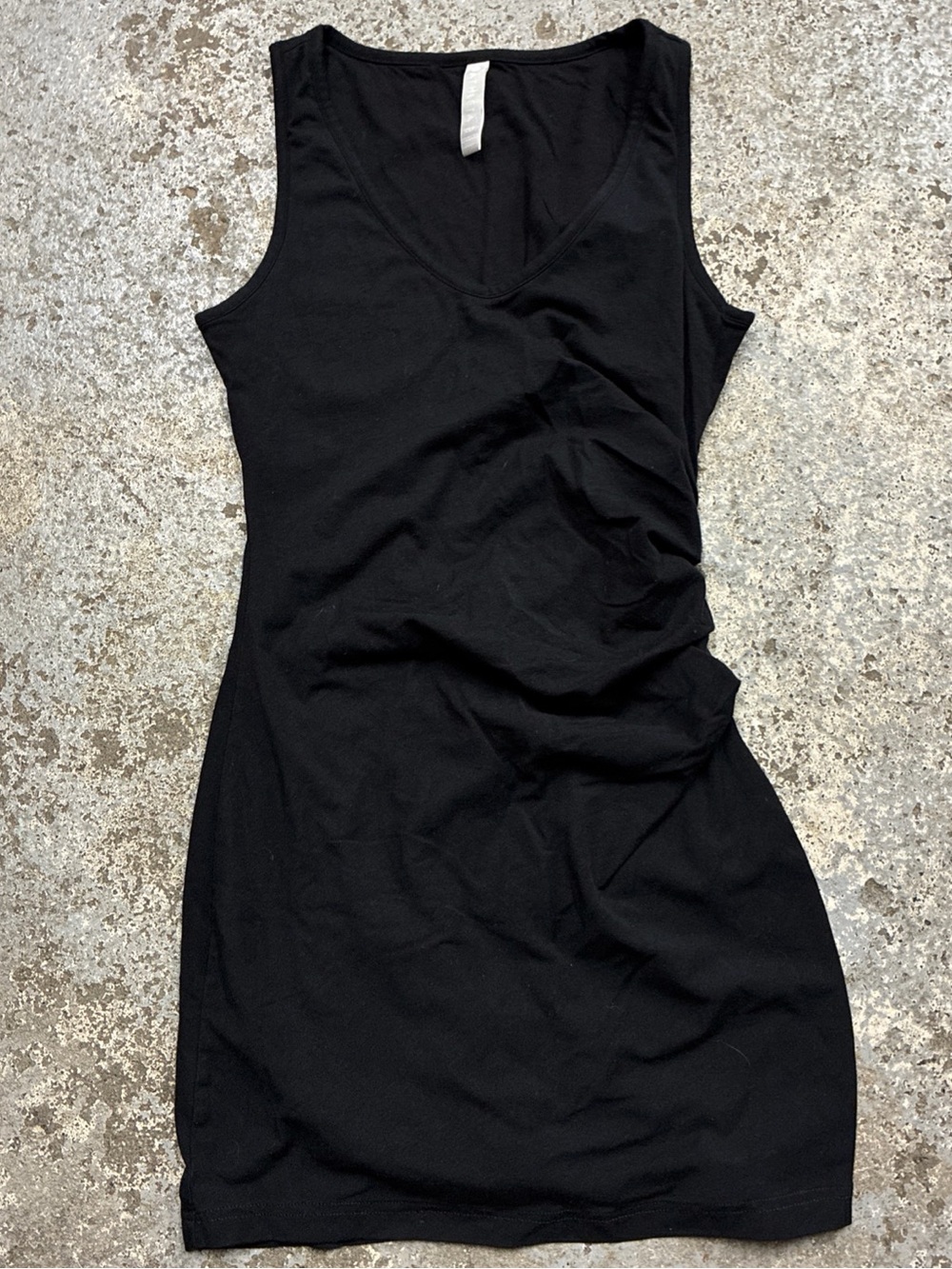 Athleta Black Sleeveless V-Neck Mini Dress